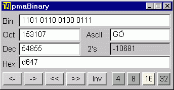 Binary Converter, DEC, OCT, HEX